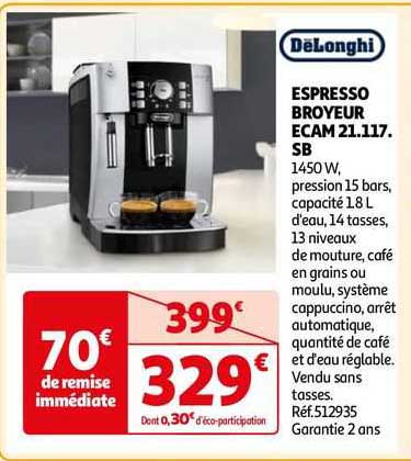 Promo Espresso Broyeur Ecam Sb Chez Auchan Icatalogue Fr