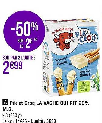 Casino Supermarchés Pik Et Croq La Vache Qui Rit 20% M.g.