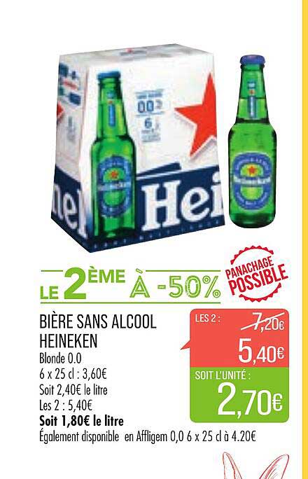 Promo Bière Sans Alcool Heineken chez Match