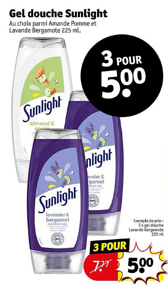 Promo Gel Douche Sunlight chez Kruidvat iCatalogue.fr