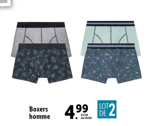 Lot De 2 Boxers Caleçons Parkside – Taille M – Coton Et élasthanne – Bleu