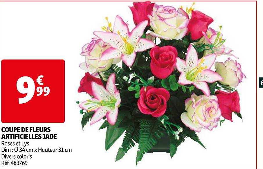Offre Coupe De Fleurs Artificielles Jade chez Auchan