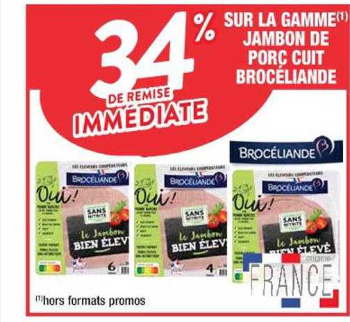 Promo La Gamme Jambon De Porc Cuit Brocéliande Chez Cora - ICatalogue.fr