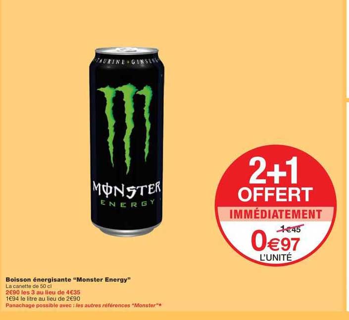 Promo Boisson énergisante Monster Energy Chez Monoprix Icataloguefr 1945