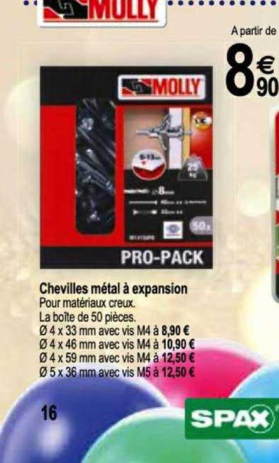 Offre Kit Pince Chevilles Molly Chez Tridome