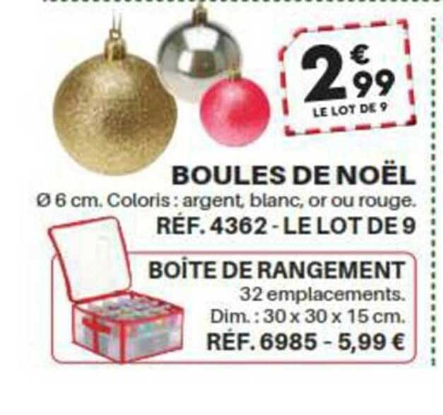 Promo Boite rangement boules de noël chez Auchan