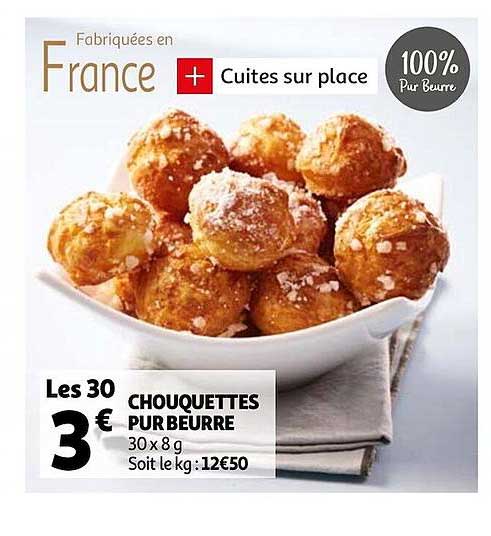 Promo Chouquettes Pur Beurre chez Auchan - iCatalogue.fr