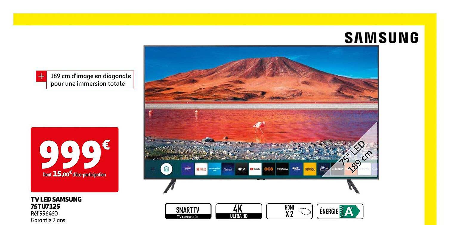 Offre Tv Led Samsung chez Auchan
