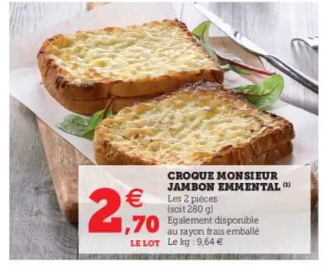 Promo Croque Monsieur Jambon Emmental Chez Hyper U ICatalogue fr promo-croque-monsieur-jambon-emmental-chez-hyper-u-icatalogue-fr