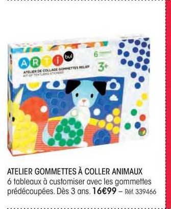 Atelier Gommettes Animaux Exotiques Oxybul - 5 Cartes En Volume + 264 Gommettes 3D - Pour Enfants 3 à 6 Ans