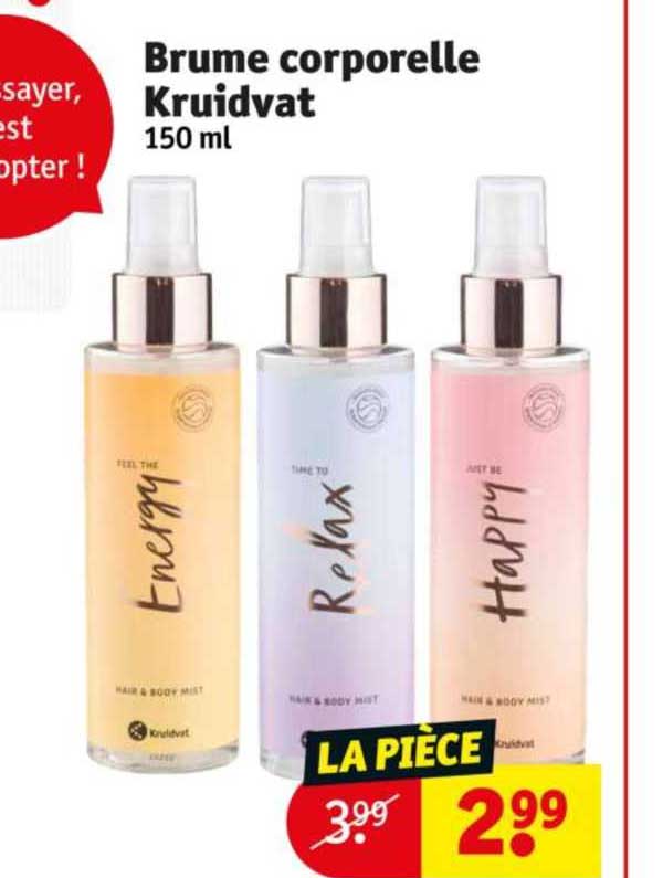 Promo Brume Corporelle Kruidvat Chez Kruidvat Icataloguefr 