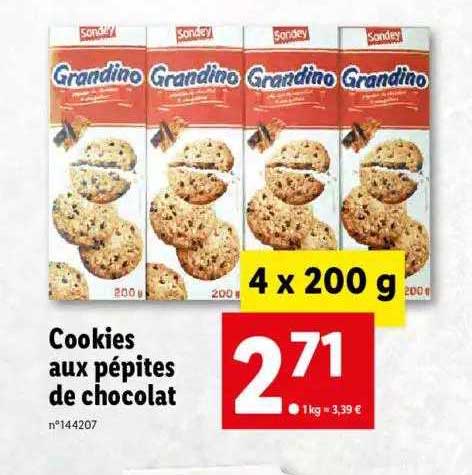 Promo Cookies Aux Pepites De Chocolat chez Lidl - iCatalogue.fr