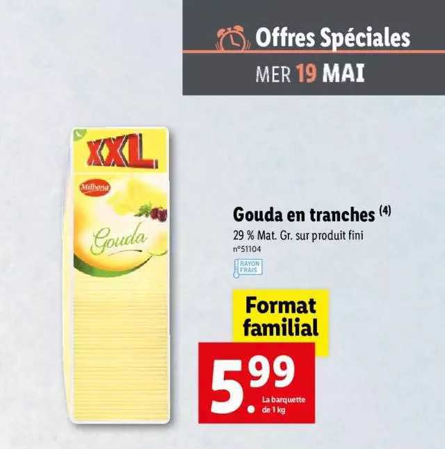 Promo Gouda En Tranches Chez Lidl Icataloguefr 