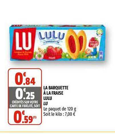 Offre La Barquette A La Fraise Lulu Lu Chez Coccinelle Supermarche
