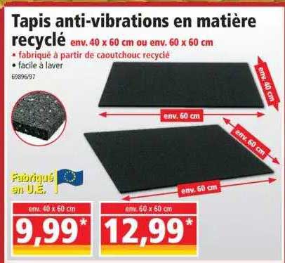 Norma Tapis Anti-vibrations En Matière Recyclé