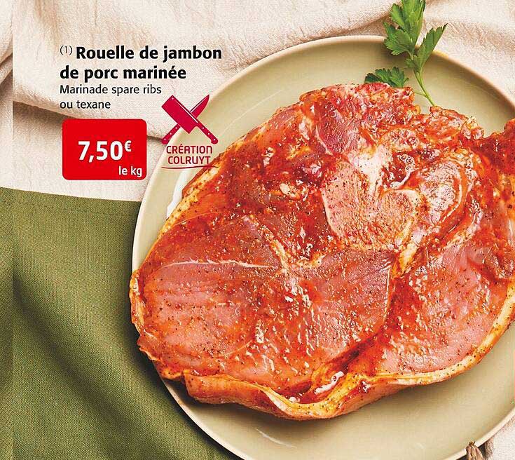 Promo Rouelle De Jambon De Porc Marinée chez Colruyt - iCatalogue.fr