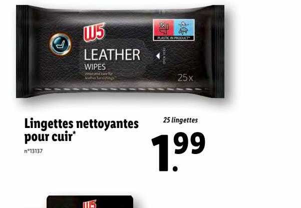 Lidl W5 : que valent les lingettes nettoyantes cuir à 1.99 € ?