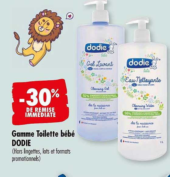 Offre Gamme Toilette Bebe Dodie 30 Remise Immediate Chez Carrefour