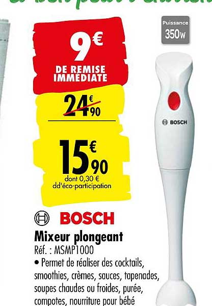Promo Mixeur Plongeant Bosch chez Super U