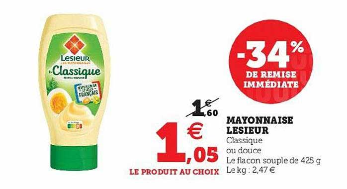 Promo Mayonnaise Lesieur chez Super U - iCatalogue.fr