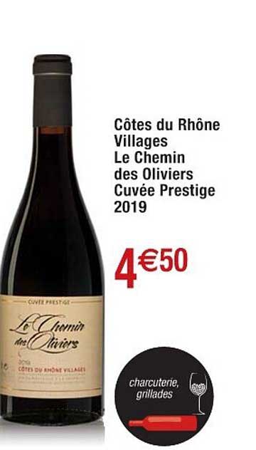 Cora Côtes Du Rhône Villages Le Chemin Des Olivers Cuvée Prestige 2019