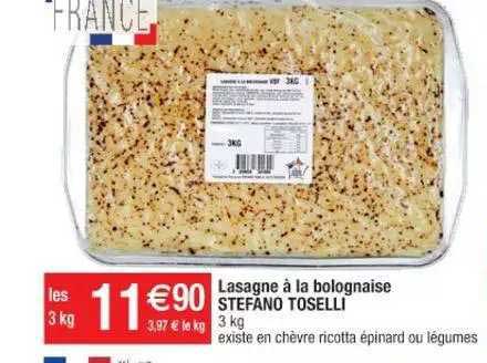Promo Lasagne à La Bolognaise Stefano Toselli chez Cora
