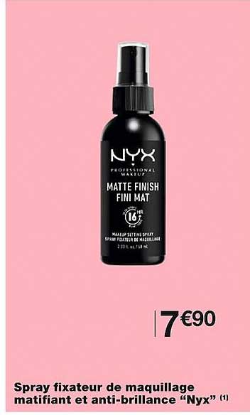 Promo Spray Fixateur Demaquillage Matifiant Et Anti brillance nyx 