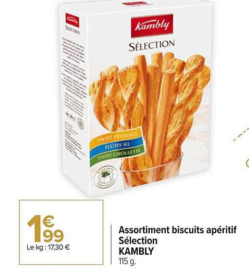 Offre Assortiment Biscuits Aperitif Selection Kambly Chez Carrefour