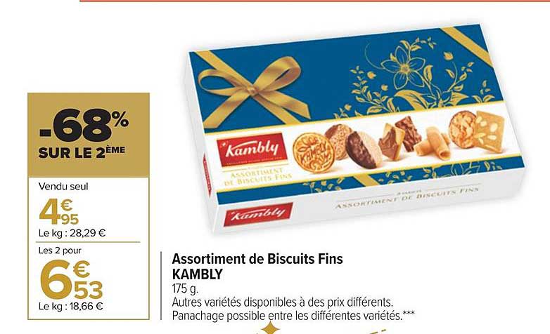 Offre Assortiment De Biscuits Fins Kambly Chez Carrefour