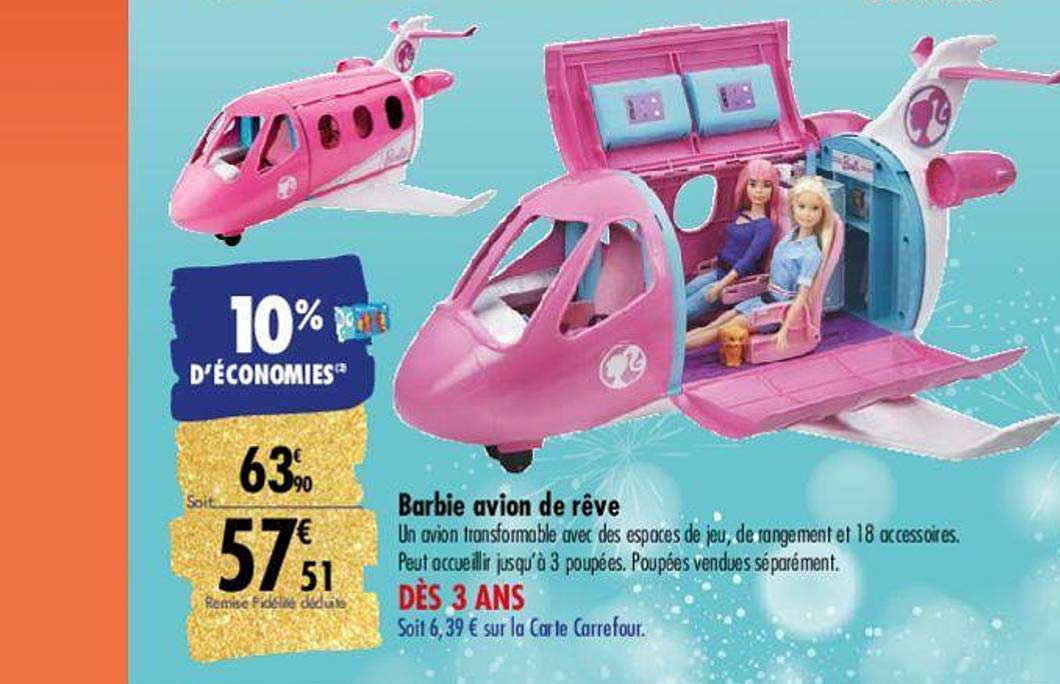 Promo L'Avion De Rève De Barbie chez E.Leclerc