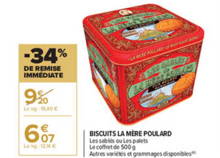 Offre Biscuits La Mere Poulard Chez Carrefour Market