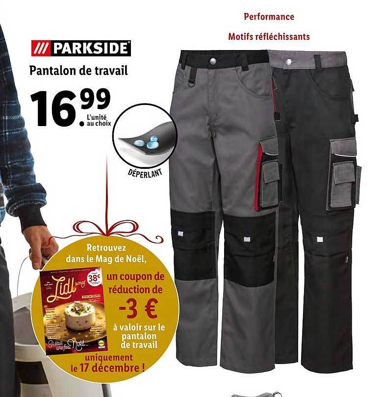 Promo Pantalon De Travail Parkside chez Lidl 
