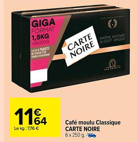 Carrefour Market Café Moulu Classique Carte Noire