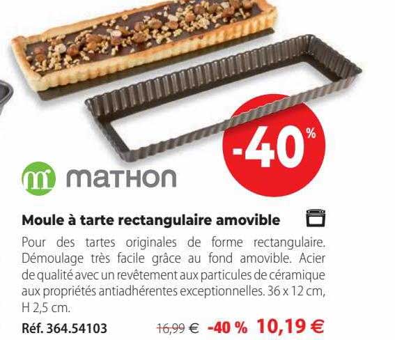 Moule à Tarte Rectangulaire Antiadhésif - 35,6x15,2cm, Fond Amovible - Pour Cheesecake, Quiche, Tartes