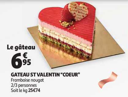Offre Gateau St Valentin Coeur Chez Auchan Direct