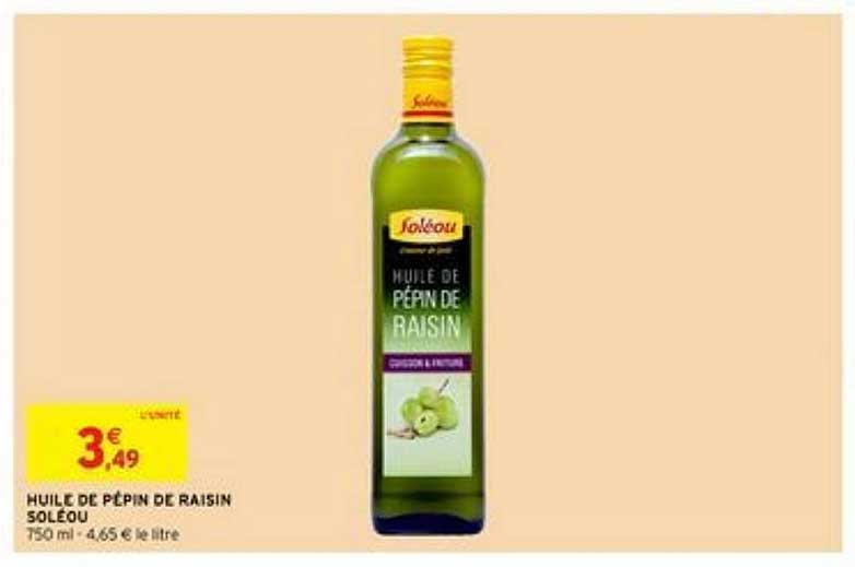 Promo Huile De Pépin De Raisin Soléou chez Intermarché - iCatalogue.fr