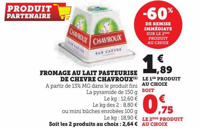 U Express Fromage Au Lait Pasteurisé De Chèvre Chavroux