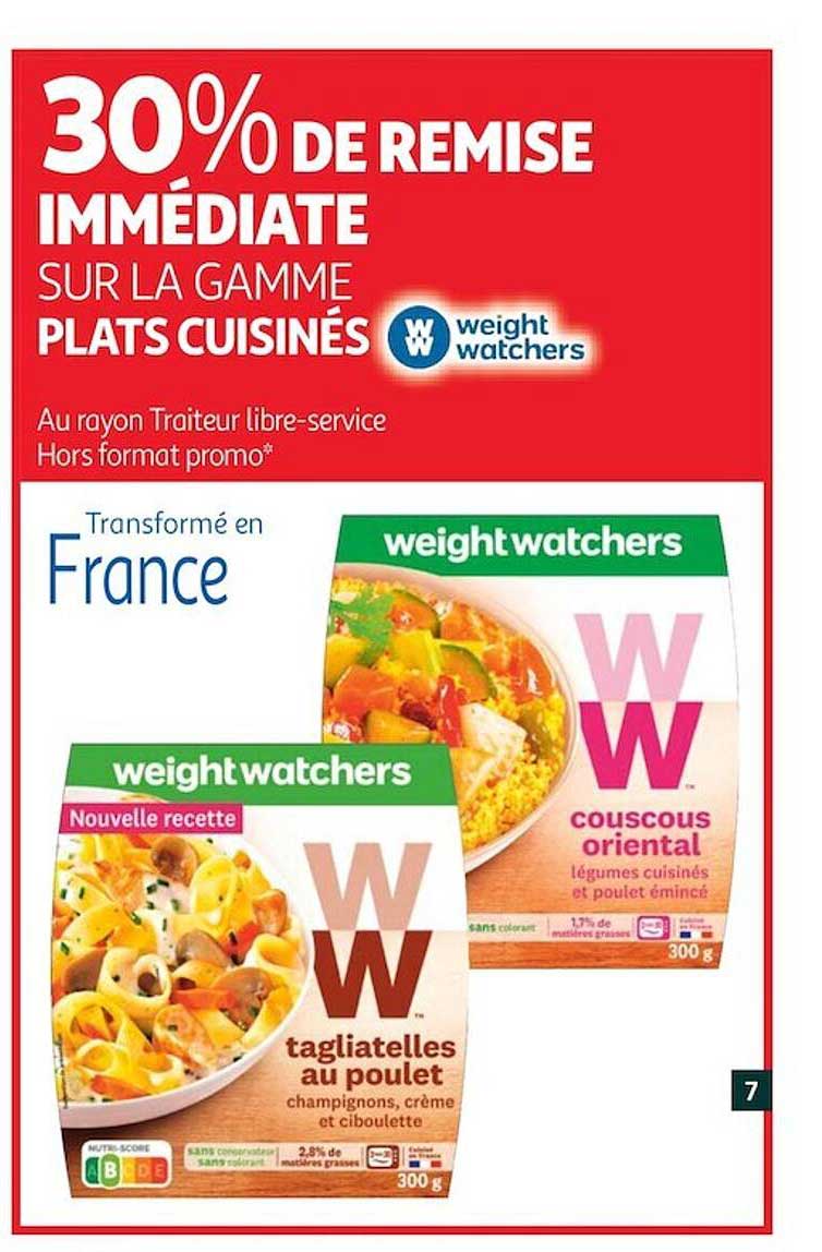 Plats Cuisinés Weight Watchers En Ligne Offre La Gamme Plats Cuisinés Weight Watchers chez Auchan