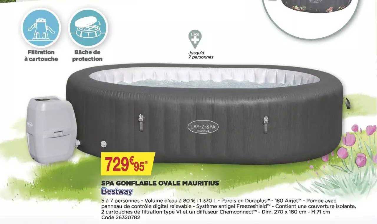 Bricomarché Spa Gonflable Ovale Mauritius Bestway