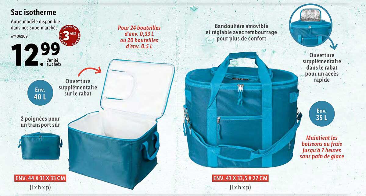 Sac isotherme 40l PARIS 2024 : le sac à Prix Carrefour