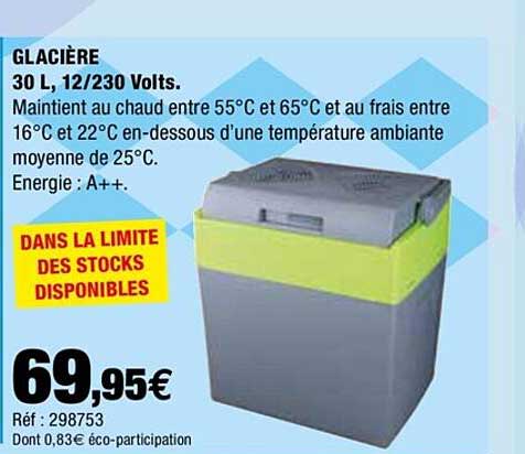 Autobacs Glacière 30 L 12 230 Volts