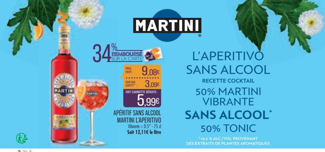 Martini Apéritif sans alcool martini - En promotion chez Match