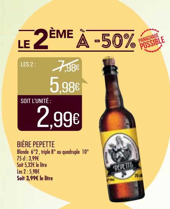 Promo Bière Pepette chez Match - iCatalogue.fr