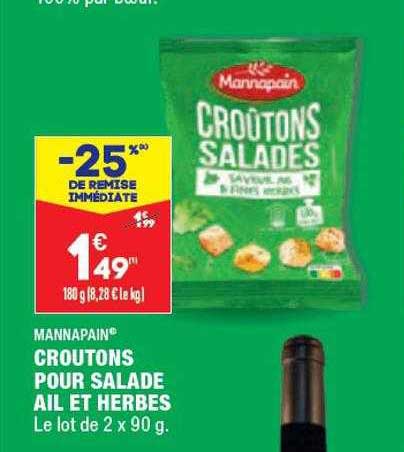 Aldi Croutons Pour Salade Ail Et Herbes Mannapain