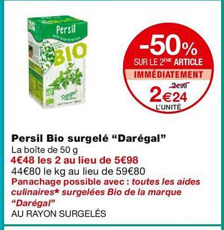 Persil Darégal  : Surgelés