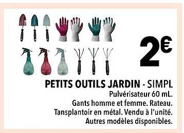 Lot de 6 mini outils de jardinage à main - Petits outils légers en fer