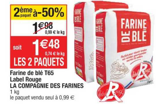 Farine de blé label rouge T65 LA CIE DES FARINES