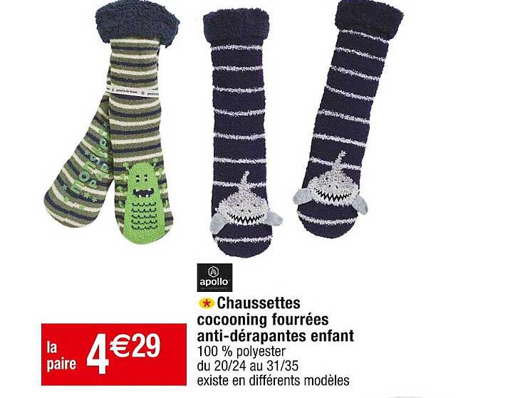 Chaussettes Anti-dérapantes Enfant Isotoner - Motif Pingouin, Coton, Pour La Maison