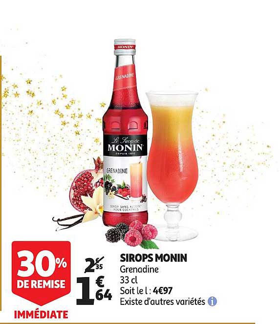 Offre Sirops Monin chez Auchan