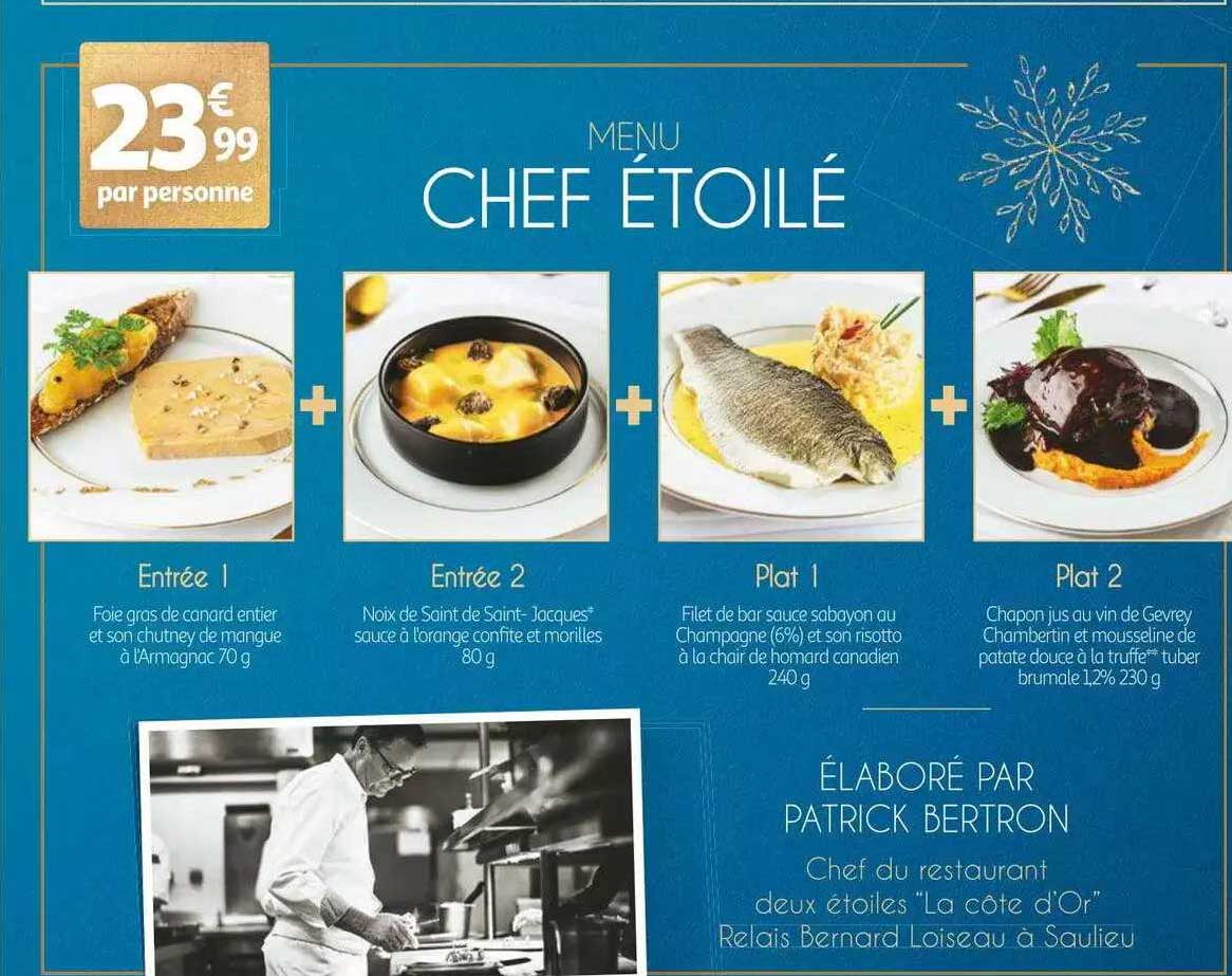 Offre Menu Chef étoilé chez Auchan